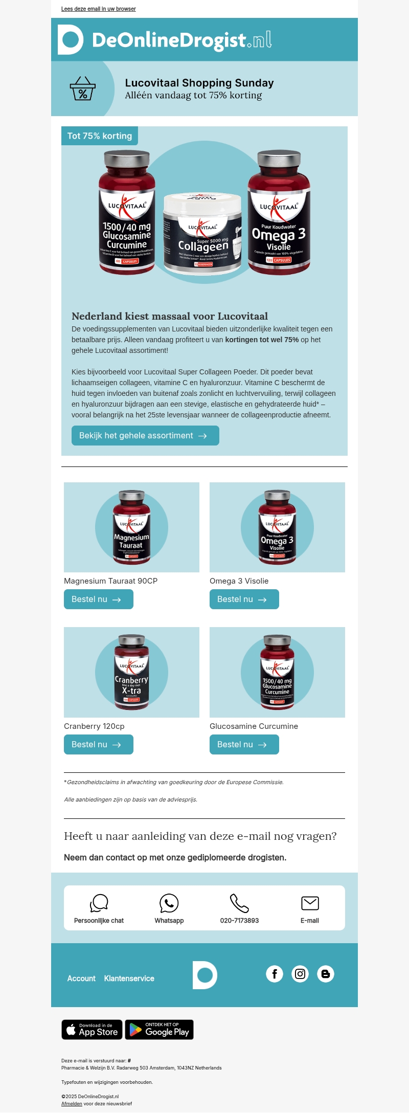 Bespaar tot 75% korting op Lucovitaal | Alleen vandaag! Bespaar tot 75% korting op Lucovitaal | Alleen vandaag!