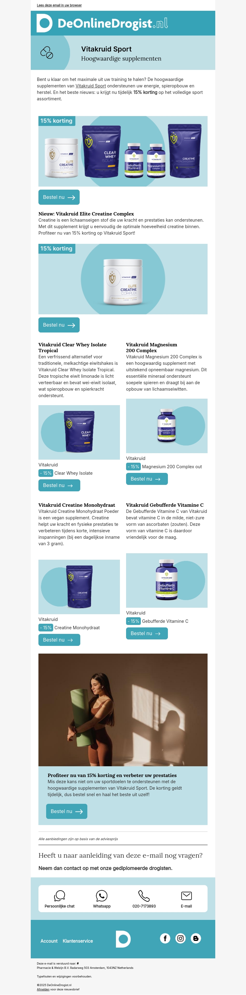 Boost uw prestaties | 15% korting op Vitakruid Sport! Boost uw prestaties | 15% korting op Vitakruid Sport!