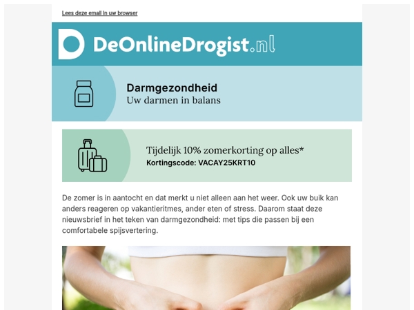 Tips voor een comfortabele buik | tot 25% korting op darmondersteuning