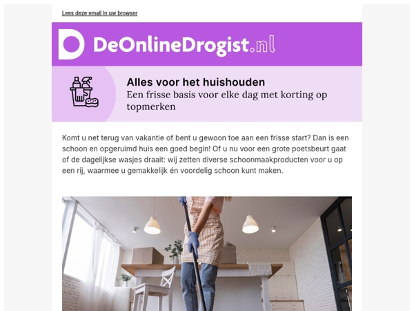 Tijd voor de schoonmaak met korting tot 50%