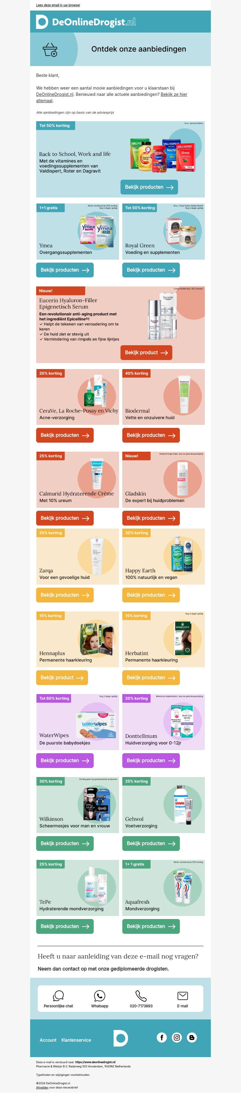 Aquafresh, Valdispert, Waterwipes & Biodermal nu met hoge korting! Aquafresh, Valdispert, Waterwipes & Biodermal nu met hoge korting!