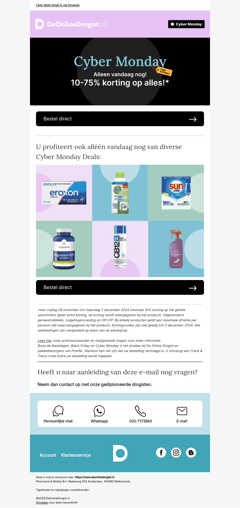 Cyber Monday | tot 75% korting op ALLES* 🚀 Cyber Monday | tot 75% korting op ALLES* 🚀