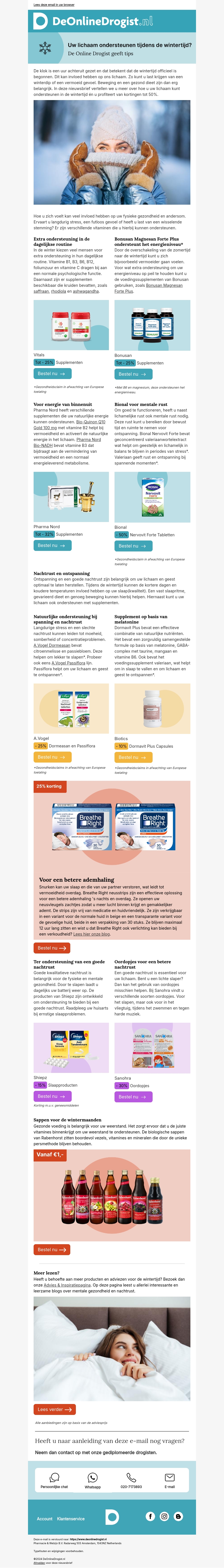 Ondersteun uw lichaam tijdens de wintermaanden Ondersteun uw lichaam tijdens de wintermaanden