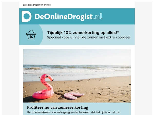 Zomerkorting! 10% korting op uw bestelling*