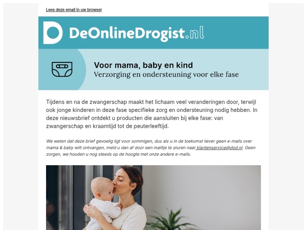Nu tot 50% korting op producten voor mama, baby en kind