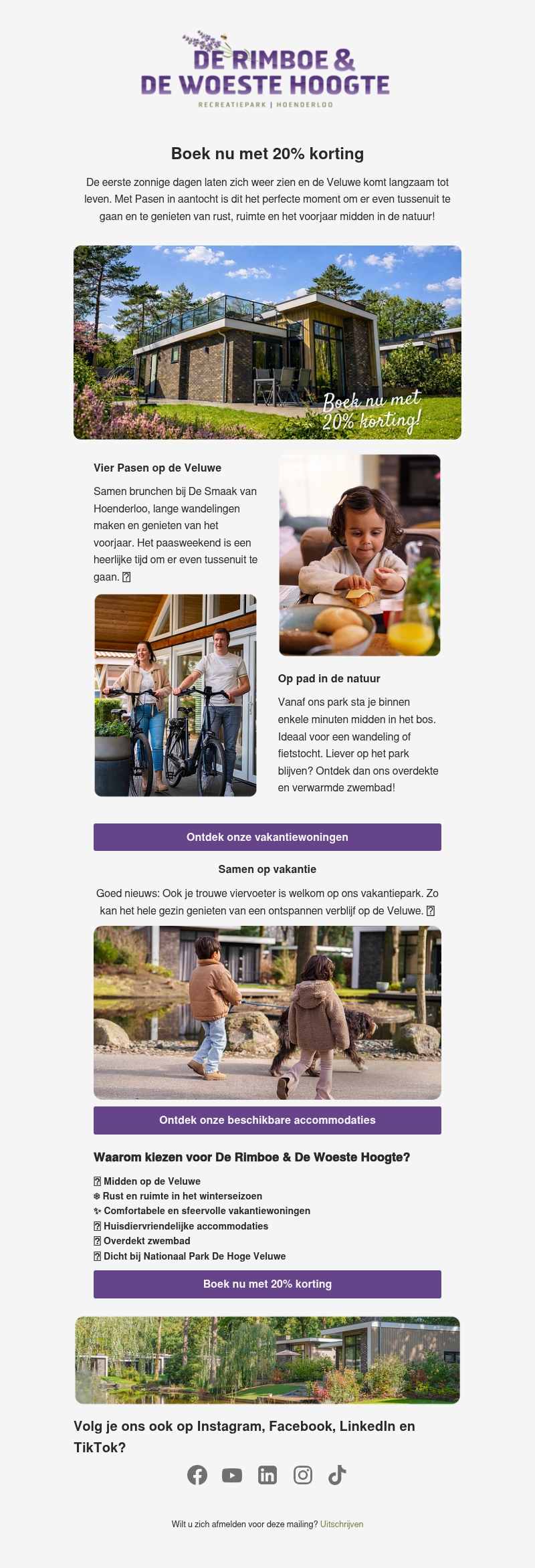 Geniet van het voorjaar met 20% korting ๐ Geniet van het voorjaar met 20% korting ๐
