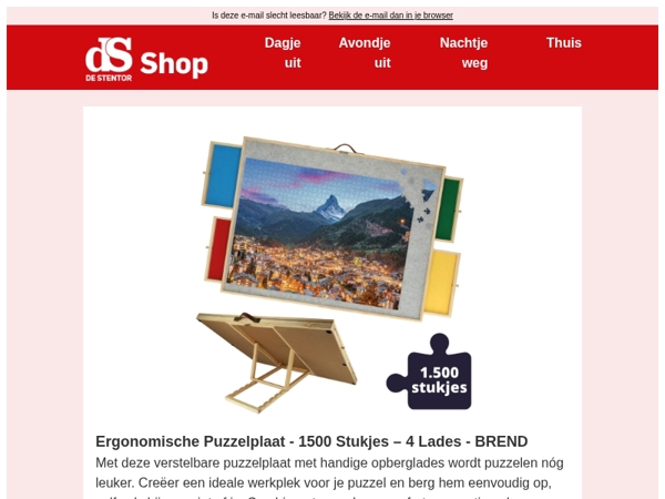 Leg voortaan comfortabel puzzels zonder een stijve nek