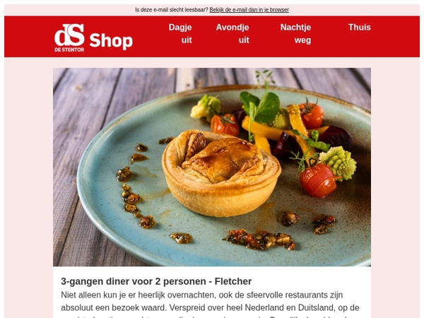 Geniet van de lekkerste gerechten tijdens een 3-gangen diner