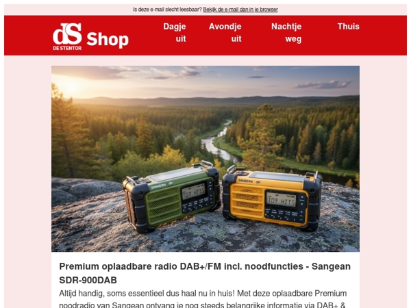 Altijd handig, soms essentieel; bekijk onze oplaadbare radios