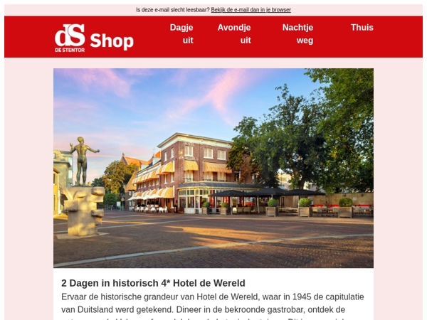 Ervaar de historische grandeur van Hotel de Wereld