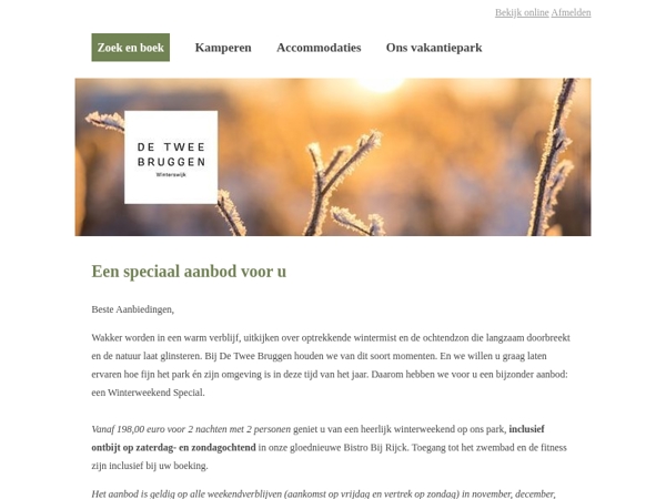 Een speciaal aanbod voor u