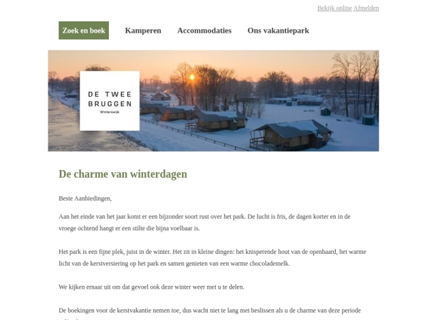 De charme van de winter op het park