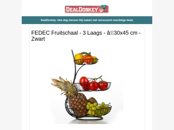 FEDEC Fruitschaal - 3 Laags - 50 kledinghangers - Schoenenrek - Kachel Ventilator - Opstapkrukje
