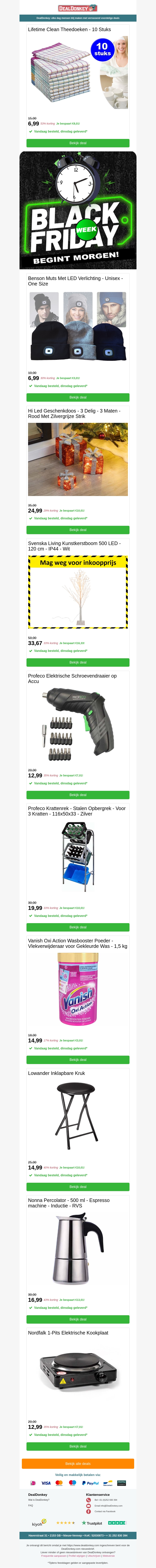 10 Lifetime Theedoeken - LED Geschenkdoos - Elektrische Schroevendraaier - Kattenrek - Percolator 10 Lifetime Theedoeken - LED Geschenkdoos - Elektrische Schroevendraaier - Kattenrek - Percolator