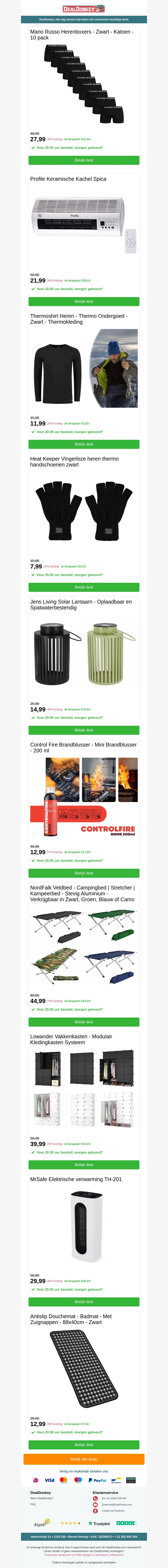 Mario Russo Herenboxers - Thermoshirt - Handschoenen - Lantaarn - Veldbed - Vakkenkasten Mario Russo Herenboxers - Thermoshirt - Handschoenen - Lantaarn - Veldbed - Vakkenkasten