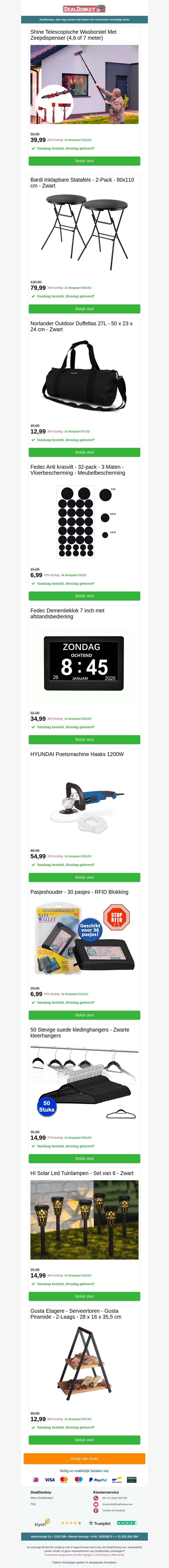 Shine Telescopische Wasborstel - Dementieklok - Poetsmachine - Pasjeshouder - Kledinghangers Shine Telescopische Wasborstel - Dementieklok - Poetsmachine - Pasjeshouder - Kledinghangers