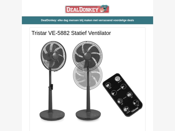 Tristar Ventilantor - BBQ schort - Ariel Pods - Schaduwdoek - Spanband