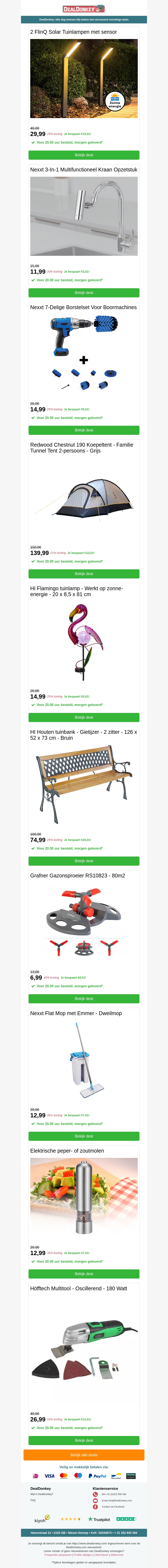 2 FlinQ Solar Tuinlampen - Borstelset voor Boormachines - Koepeltent - Tuinbank - Gazonsproeier 2 FlinQ Solar Tuinlampen - Borstelset voor Boormachines - Koepeltent - Tuinbank - Gazonsproeier