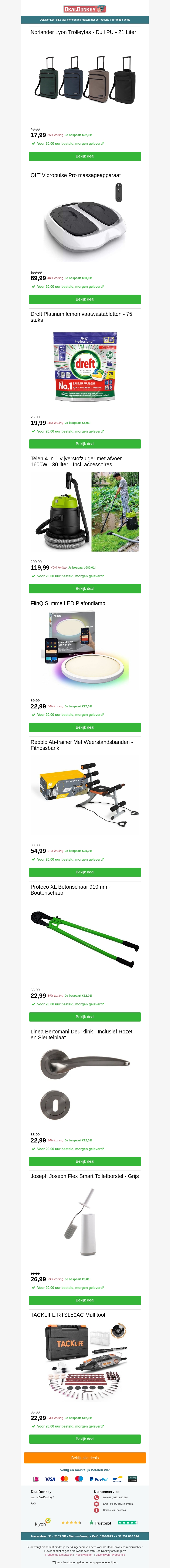 Norlander Trolleytas - Vaatwastabletten - Vijverstofzuiger - Ab Trainer - Betonschaar Norlander Trolleytas - Vaatwastabletten - Vijverstofzuiger - Ab Trainer - Betonschaar