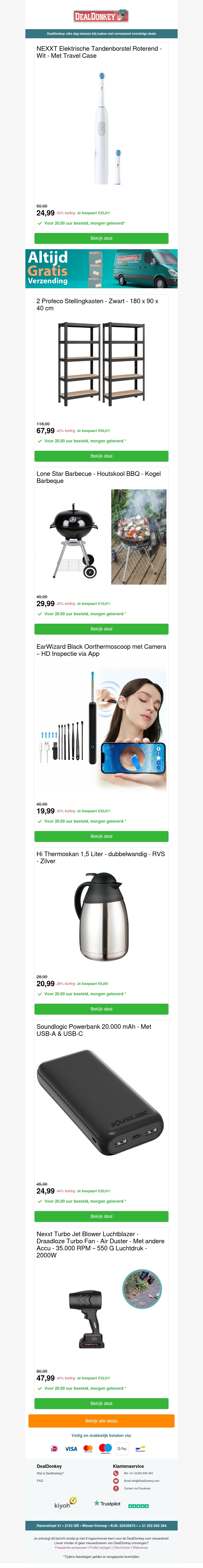 NEXXT Elektrische Tandenborstel - Oorthermoscoop - Thermoskan - Powerbank 20.000 mAh NEXXT Elektrische Tandenborstel - Oorthermoscoop - Thermoskan - Powerbank 20.000 mAh