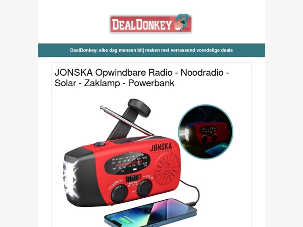 Noodradio.- Elektrische Verwarming - Ijsschep - Zaklamp - Soeppan