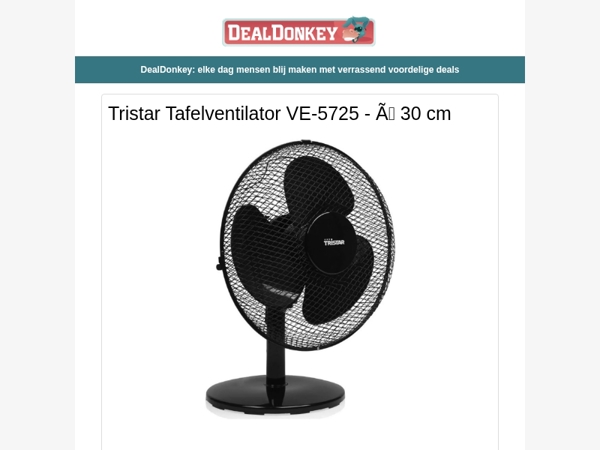 Tristar Tafelventilator - Toiletrolhouder - Picknickkleed - Pannen Organizer - Pannenset