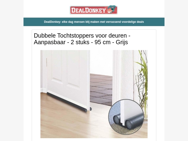 2 Dubbele Tochtstoppers - Tosti-ijzer - Rookmelders - Robotstofzuiger - Opbergrek