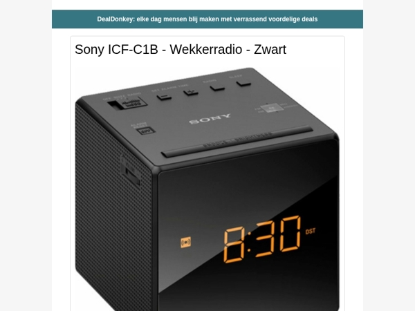 Sony Wekker - Klok - Opbouwspot - Soeppan - Betonschaar