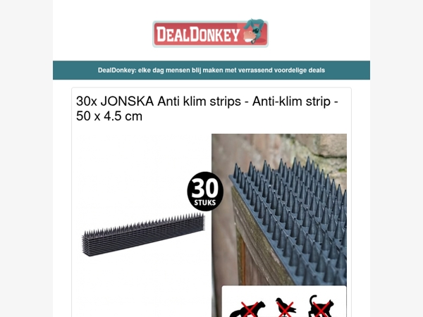 30x JONSKA Anti klim strips - Ariel Pods - IP Binnencamera - Cleanrite Mop - Auto Loopfiets