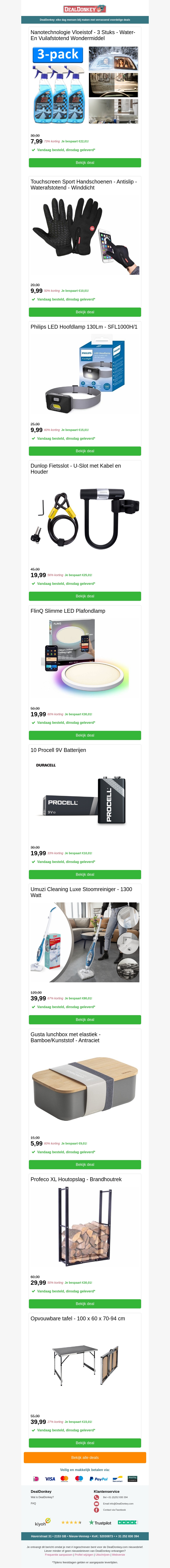 3-pack Nanotechnologie Vloeistof - LED Hoofdlamp - Fietsslot - Plafondlamp - Stoomreiniger 3-pack Nanotechnologie Vloeistof - LED Hoofdlamp - Fietsslot - Plafondlamp - Stoomreiniger