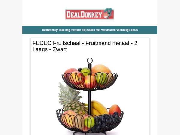 FEDEC Fruitschaal - Slagmoersleutel - Deurstoppers - Geluidbox - Dementieklok
