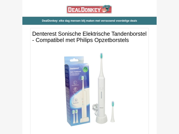 Denterest Tandenborstel - Gehoorbescherming - Tafellamp - Kofferset - Dweilmop
