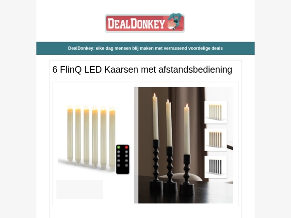 6 Flinq Led kaarsen - UV zaklampen - Dplus Batterijen - Fietsslot - Lichtsnoer