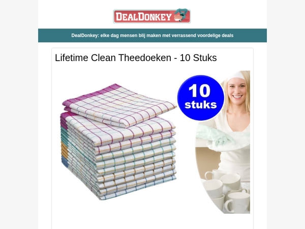 10 Theedoeken - Serveertoren - Nekneeslampje - Fitness Stepper - QI Wekker