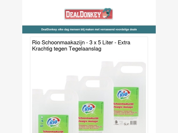 15L Schoonmaakazijn - Hoofdkussen - Voetenwarmer - Wasmand