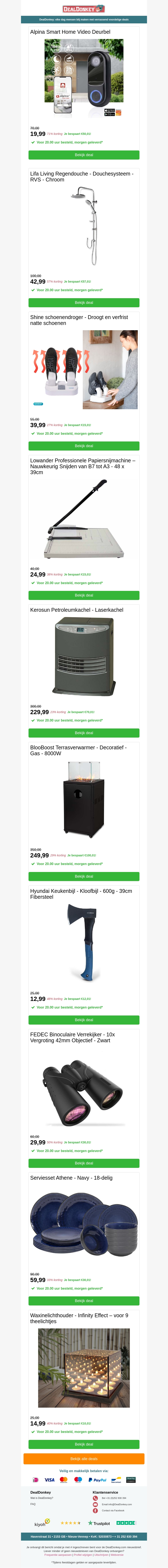 Alpina Smart Home Video Deurbel - Wasmiddel - Papiersnijmachine - Terrasverwarmer - Kloofbijl Alpina Smart Home Video Deurbel - Wasmiddel - Papiersnijmachine - Terrasverwarmer - Kloofbijl