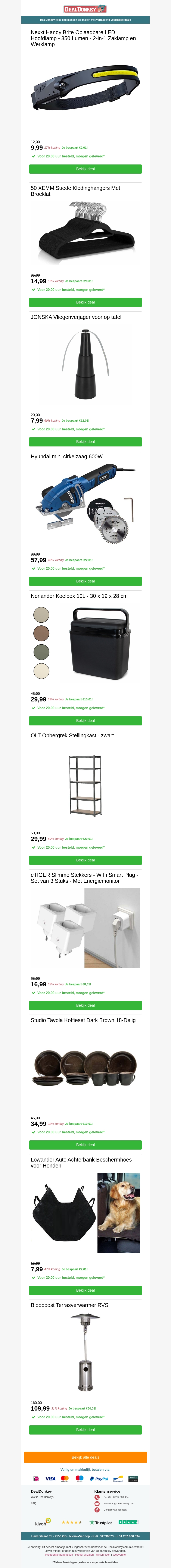 Nexxt Hoofdlamp - Vliegenverjager - Cirkelzaag - Stellingkast - Slimme Stekkers Nexxt Hoofdlamp - Vliegenverjager - Cirkelzaag - Stellingkast - Slimme Stekkers