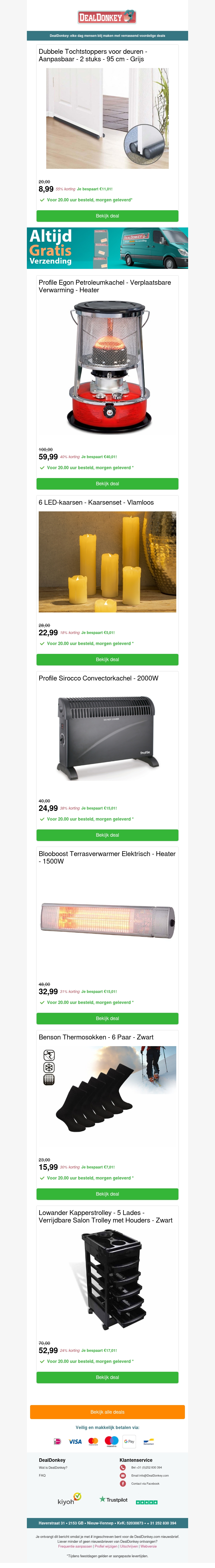 Dubbelle Tochtstoppers - LED kaarsen - Convectorkachel - Elektrische Heater - Thermosokken Dubbelle Tochtstoppers - LED kaarsen - Convectorkachel - Elektrische Heater - Thermosokken