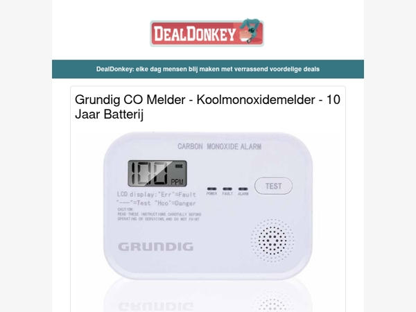 Grundig CO Melder - Eekhoornvoederhuisje - Ariel Waspoeder - Platformweegschaal - Kruk met rugleuning