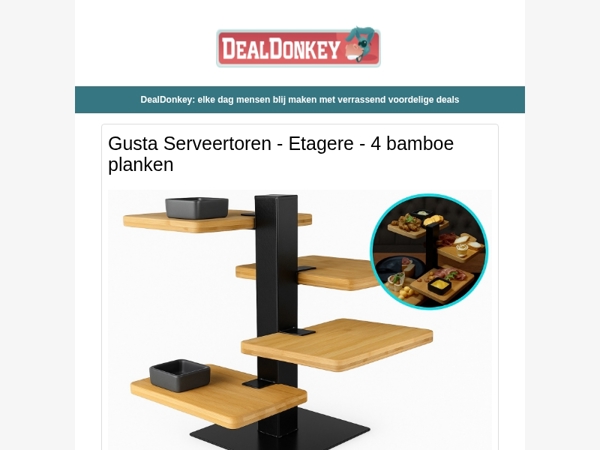 Gusta Serveertoren - Kerstdecoratie Cadeaus - Lashelm - Soeppan - Rugzak - Telescoop