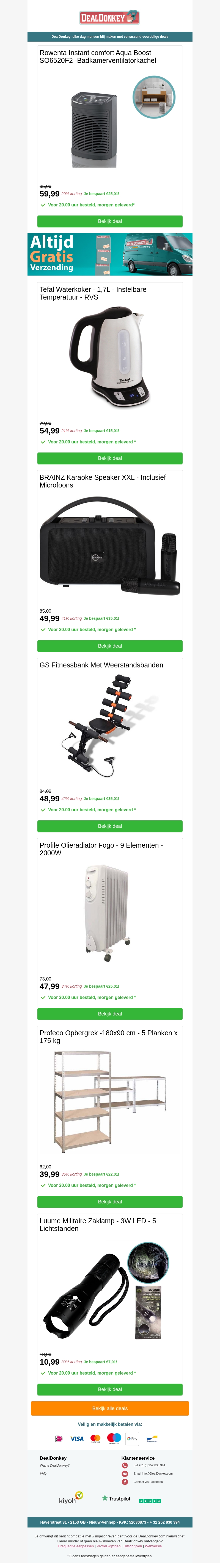 Badkamerheater - Karaoke Set - Fitnessbank - Opbergrek - Zaklamp Badkamerheater - Karaoke Set - Fitnessbank - Opbergrek - Zaklamp