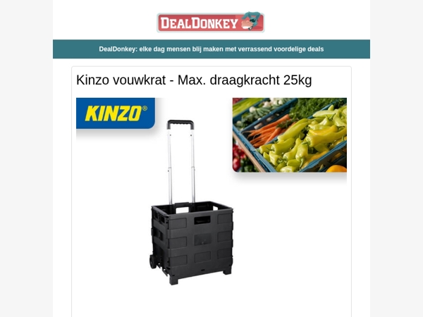 Kinzo vouwkrat - Partytent - Grastrimmer - Koelbox - Hangmat - Campingtafel