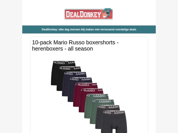 10 Pack Mario Russo Boxers - Auto Kledinghanger - Bladeless Heater - Pannen Organiser - Opstapkrukje