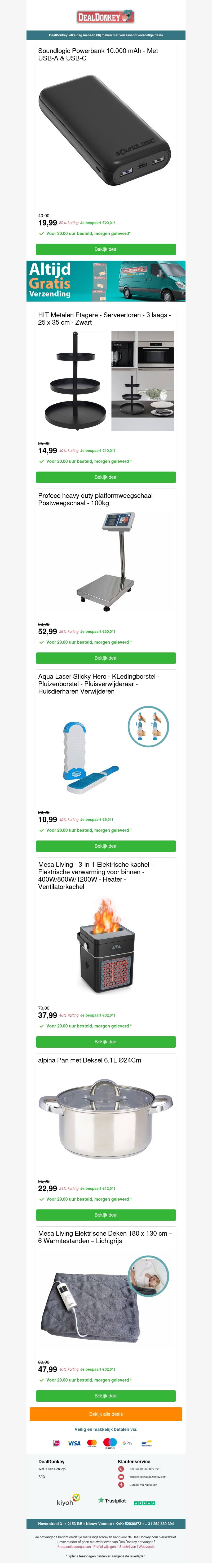 Powerbank - Kledingborstel - Soeppan - Elektrische Deken - Elektrische Kachel Powerbank - Kledingborstel - Soeppan - Elektrische Deken - Elektrische Kachel