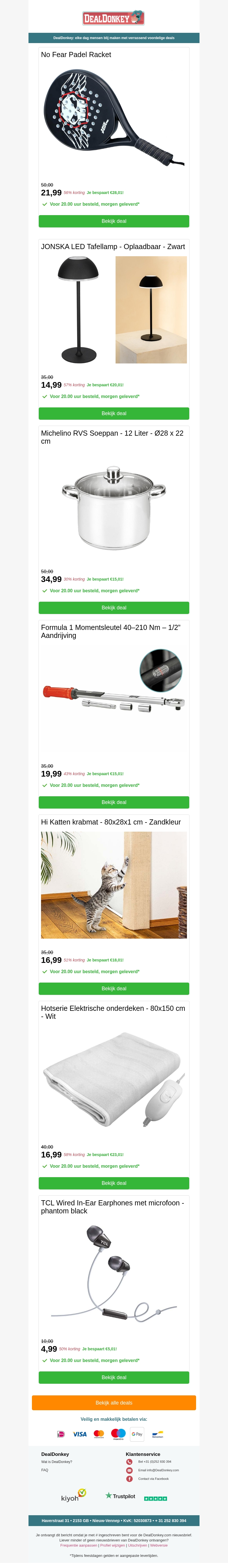 Padel Racket - Momentsleutel - Elektrisch Onderdeken - Krabmat Padel Racket - Momentsleutel - Elektrisch Onderdeken - Krabmat
