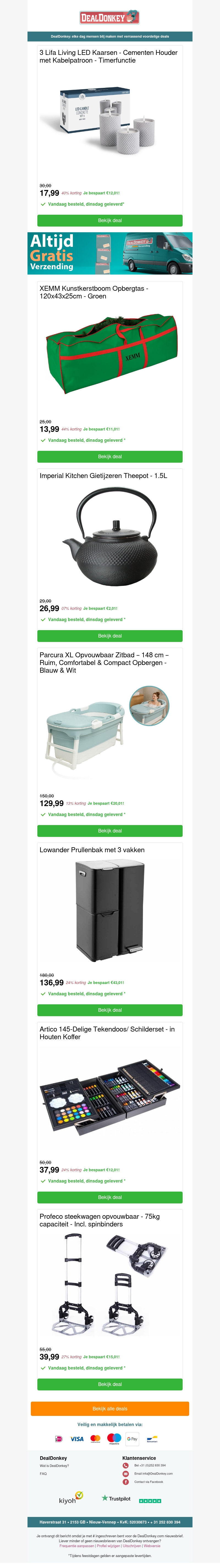 3 Led Kaarsen - Gietijzeren Theepot - Opvouwbaar zitbad - Prullenbak - Steekwagen 3 Led Kaarsen - Gietijzeren Theepot - Opvouwbaar zitbad - Prullenbak - Steekwagen