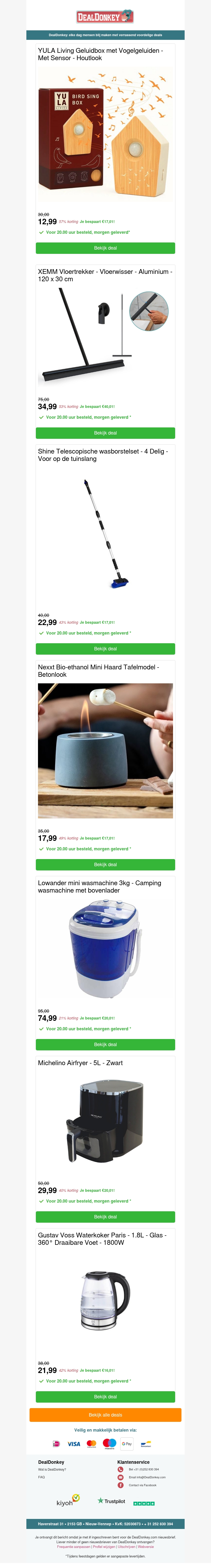 Geluidbox met Vogelgeluiden - Shine Wasborstel - Mini Wasmachine - Bio-Ethanol haard Geluidbox met Vogelgeluiden - Shine Wasborstel - Mini Wasmachine - Bio-Ethanol haard