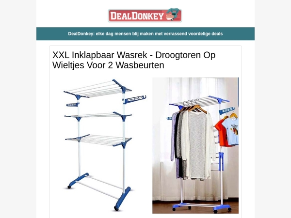 XXL Inklapbaar Wasrek - Fietshoes - Terrasverwarmer - Noodradio - Wokpan