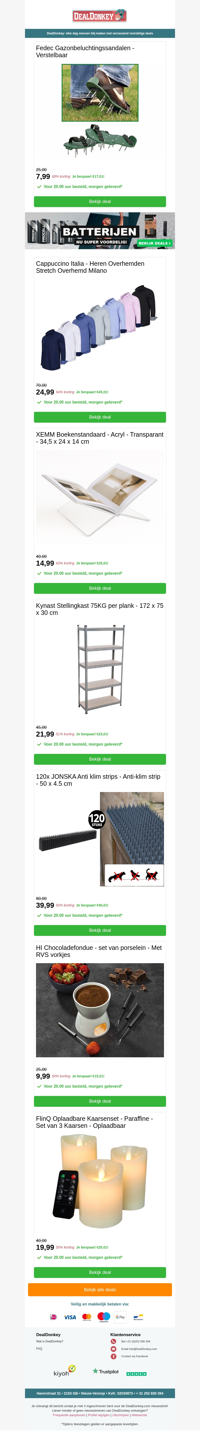 Gazonbeluchtingssandalen - Stellingkast - Anti klim strips - Chocoladefondue - Oplaadbare Kaarsenset Gazonbeluchtingssandalen - Stellingkast - Anti klim strips - Chocoladefondue - Oplaadbare Kaarsenset