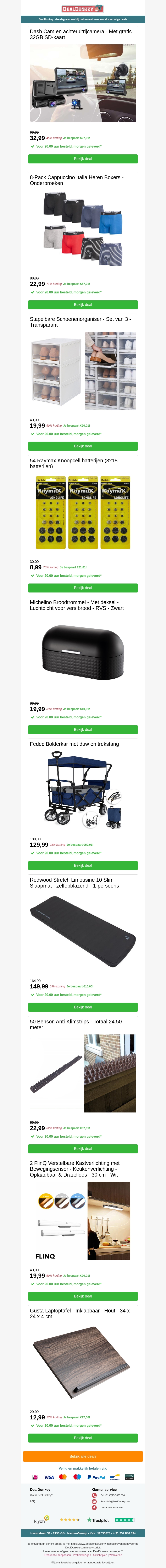 Dash Cam - Schoenenorganiser - Knoopcell Batterijen - Broodtrommel - Bolderkar - Kastverlichting Dash Cam - Schoenenorganiser - Knoopcell Batterijen - Broodtrommel - Bolderkar - Kastverlichting